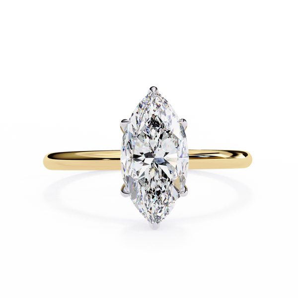 Elegant Marquise Cut Solitaire Diamond Ring