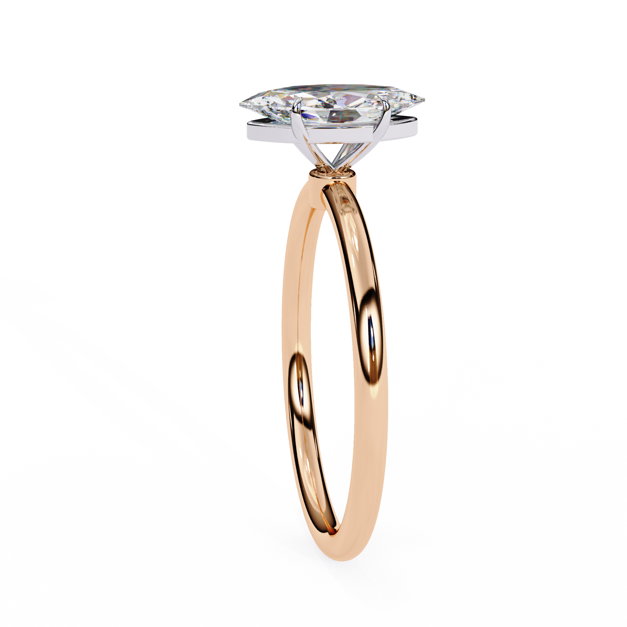 Elegant Marquise Cut Solitaire Diamond Ring