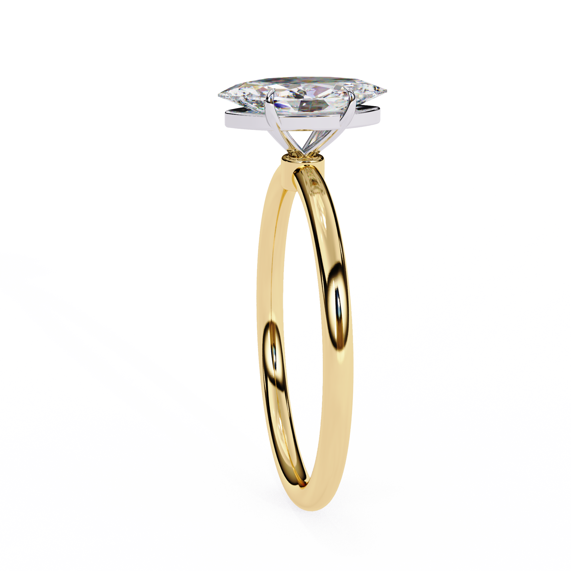Elegant Marquise Cut Solitaire Diamond Ring