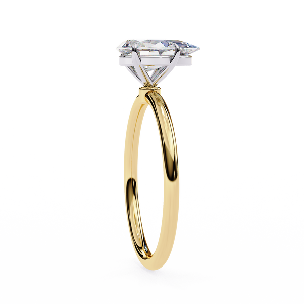Elegant Pear Cut Solitaire Diamond Ring