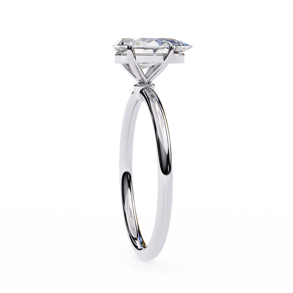 Elegant Pear Cut Solitaire Diamond Ring