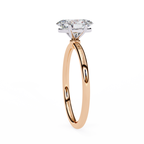 Elegant Oval Cut Solitaire Diamond Ring