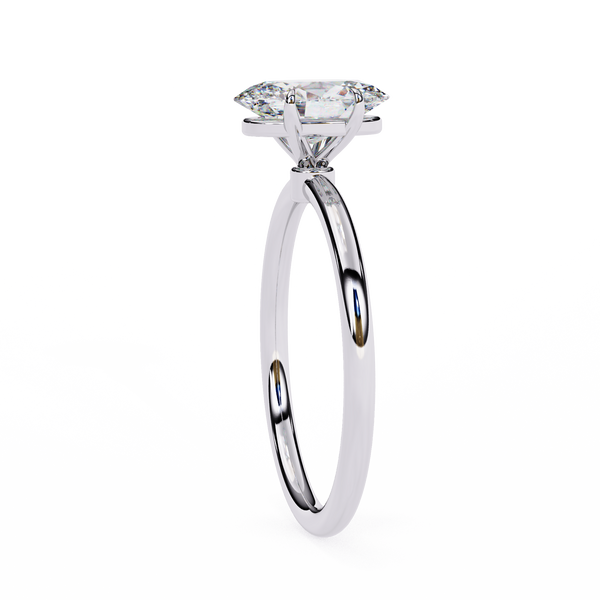 Elegant Oval Cut Solitaire Diamond Ring