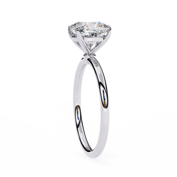 Elegant Cushion Cut Solitaire Diamond Ring
