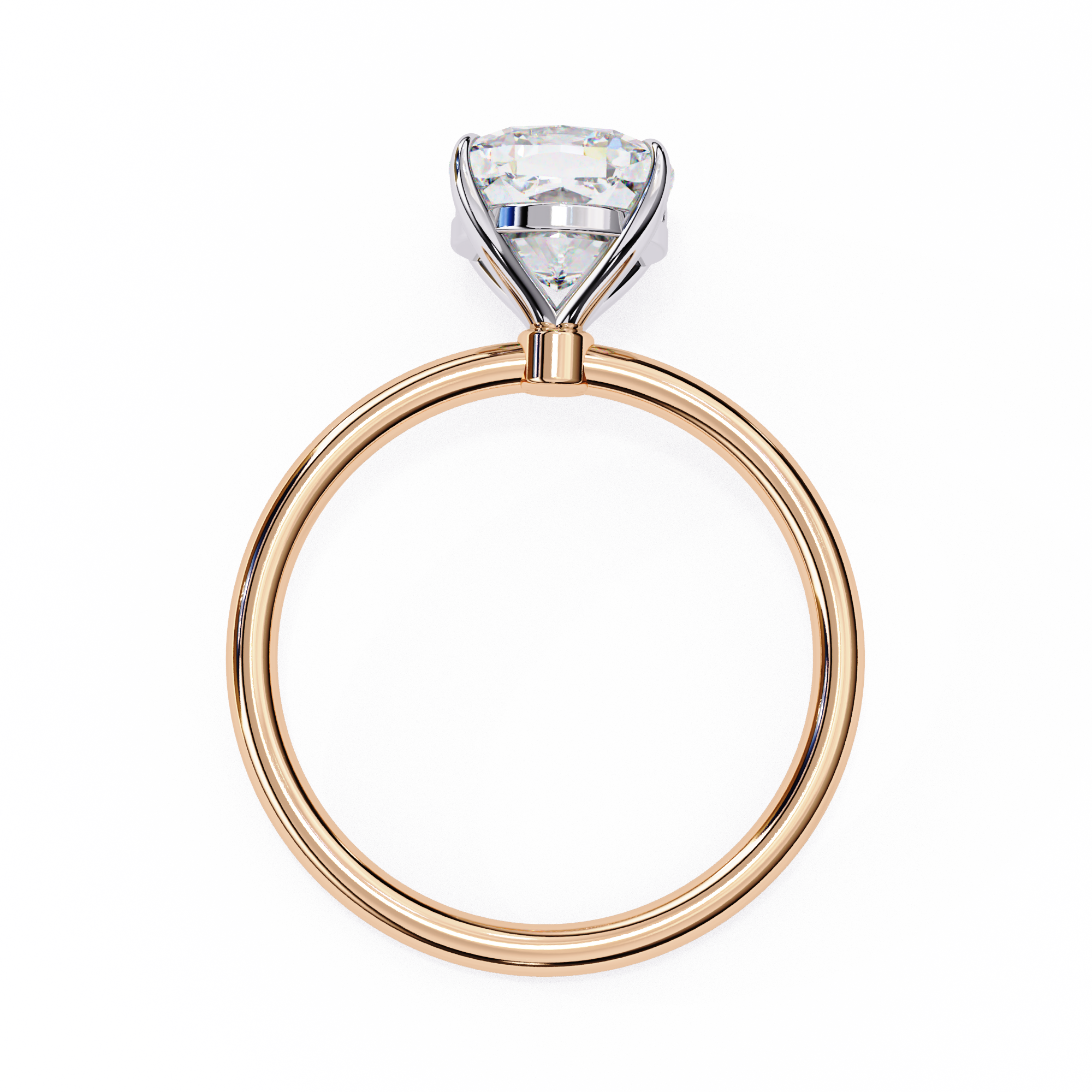 Elegant Cushion Cut Solitaire Diamond Ring