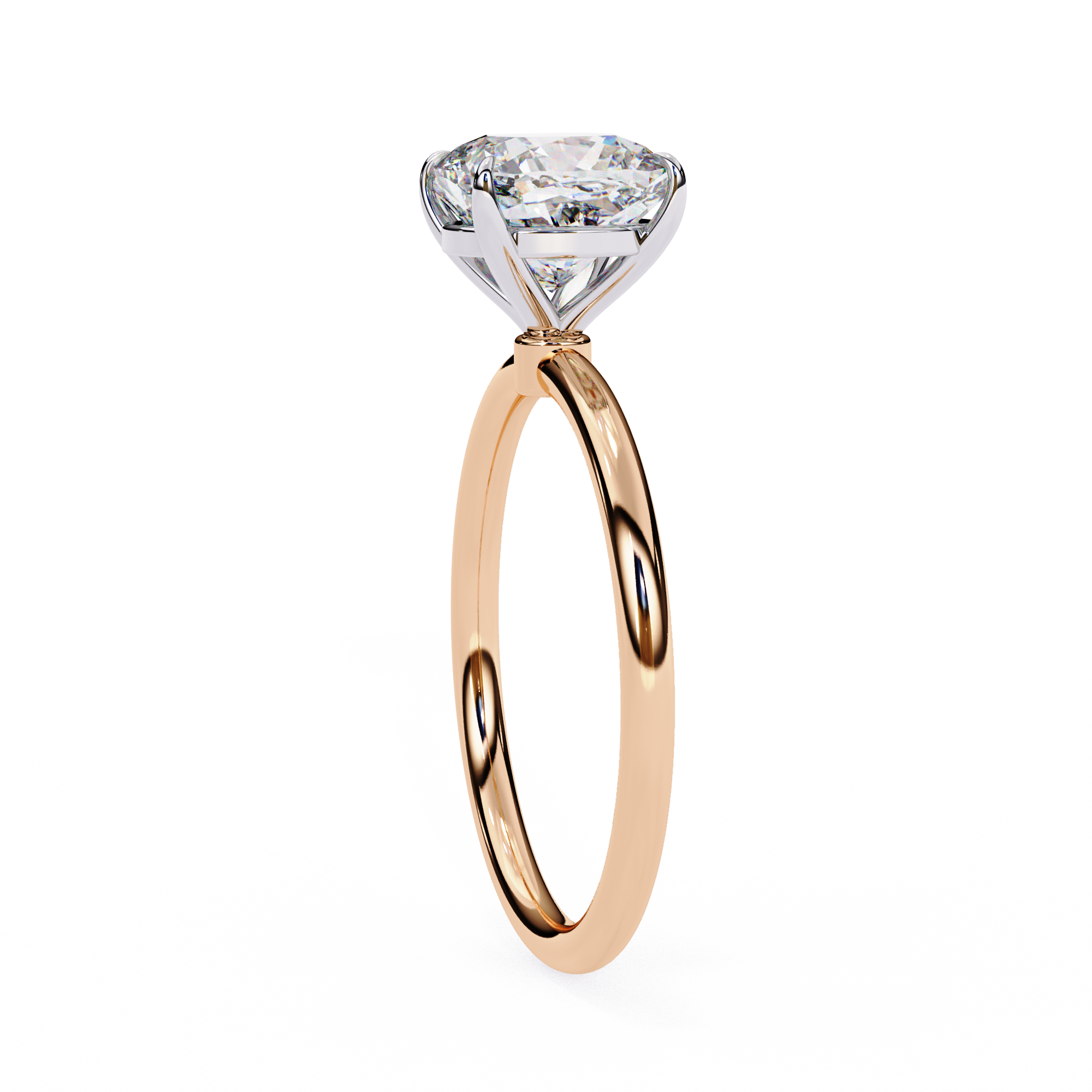 Elegant Cushion Cut Solitaire Diamond Ring