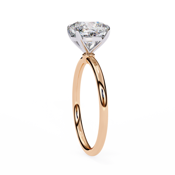 Elegant Cushion Cut Solitaire Diamond Ring