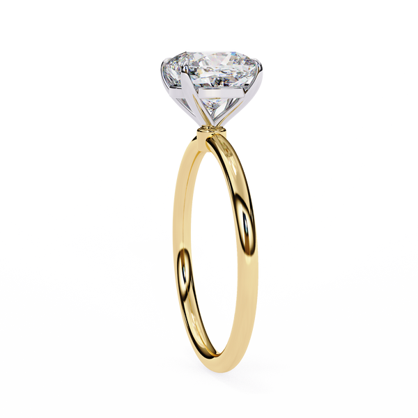 Elegant Cushion Cut Solitaire Diamond Ring