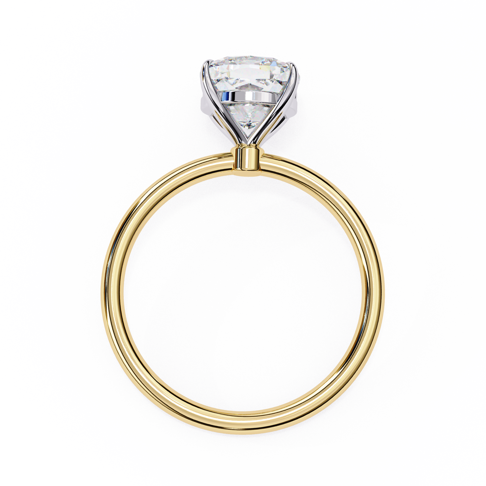 Elegant Cushion Cut Solitaire Diamond Ring