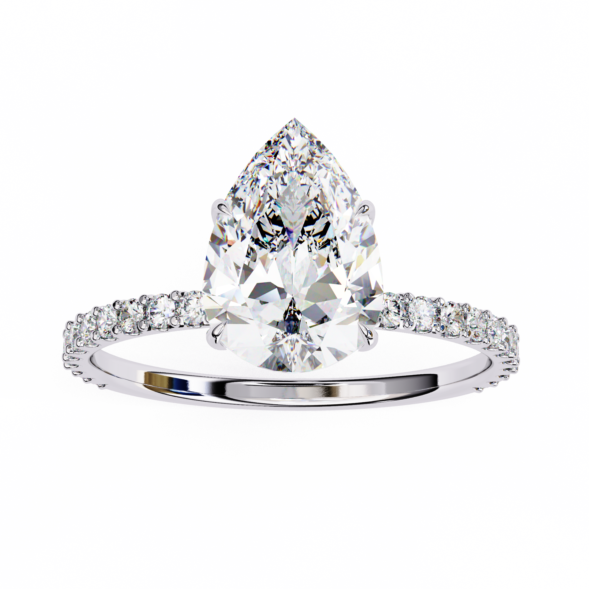 Brilliant Cut Halo Diamond Ring