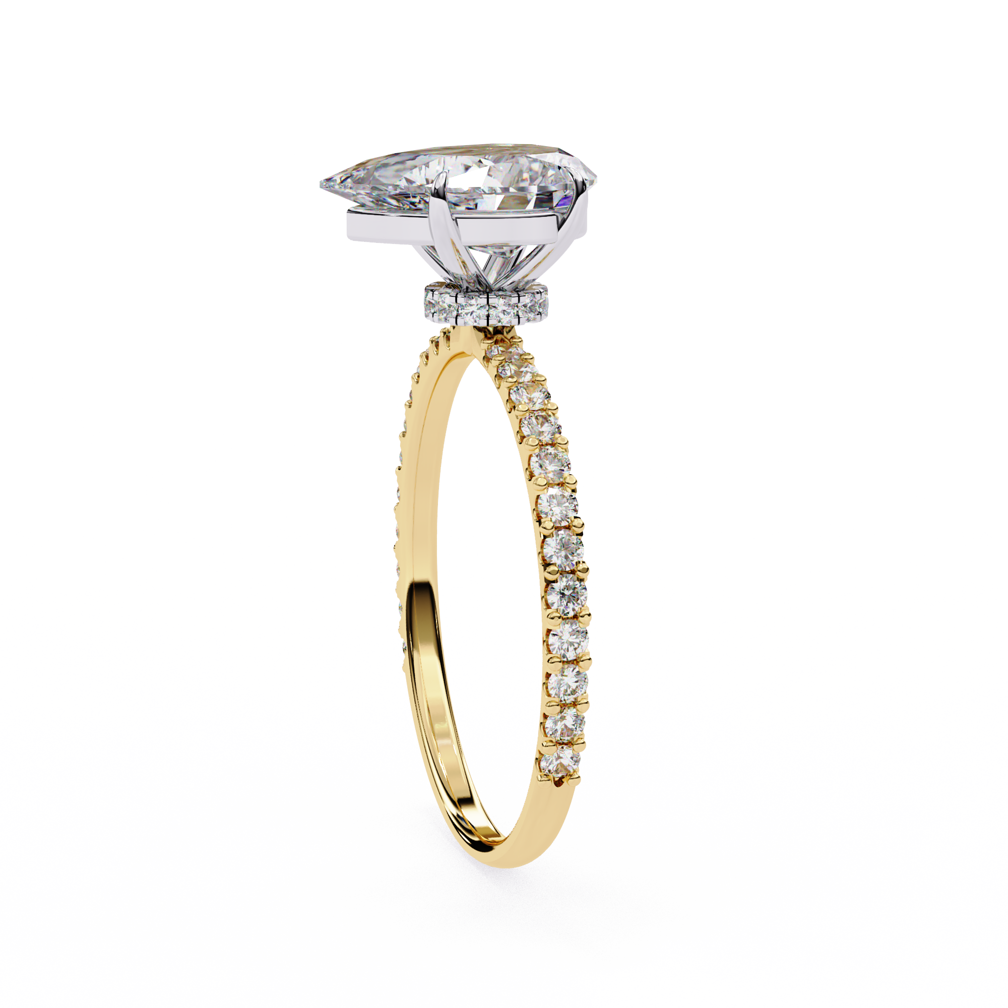 Brilliant Cut Halo Diamond Ring