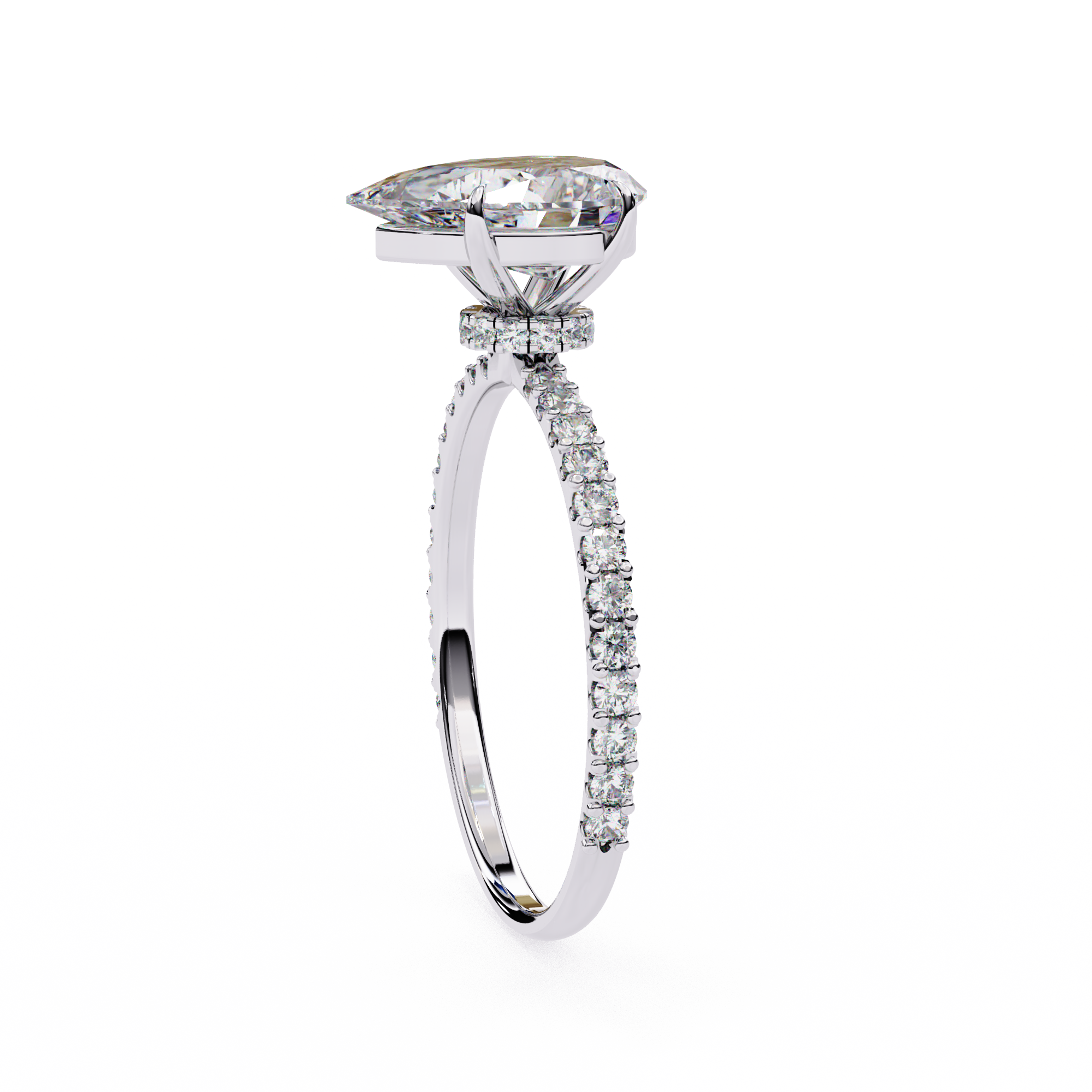 Brilliant Cut Halo Diamond Ring