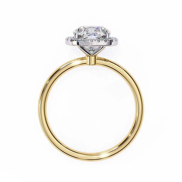 Classic Square Cushion Cut Diamond Halo Engagement Ring