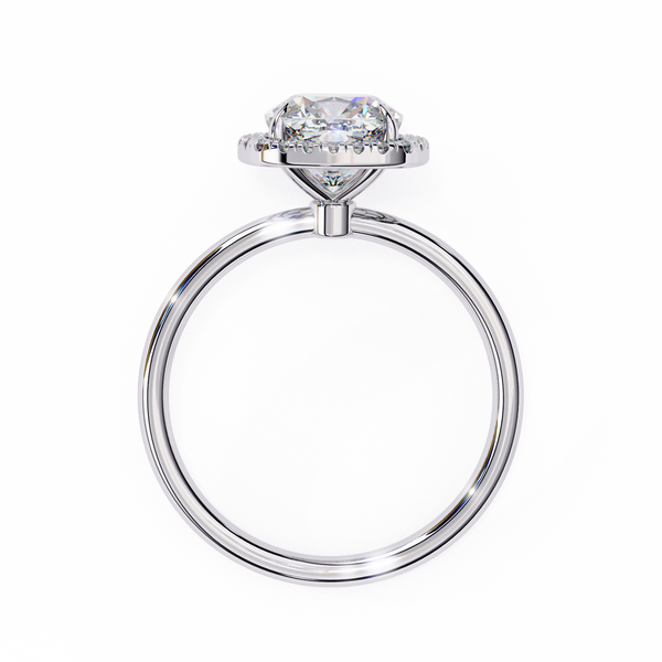 Classic Square Cushion Cut Diamond Halo Engagement Ring