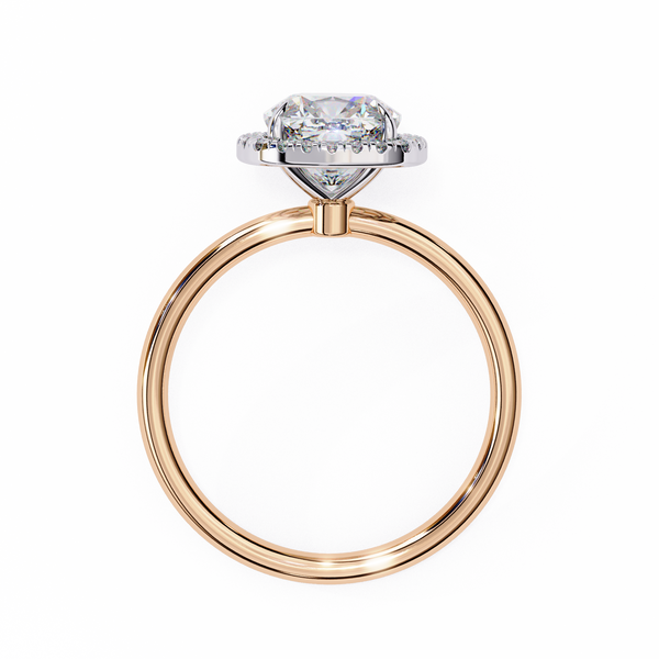 Classic Square Cushion Cut Diamond Halo Engagement Ring