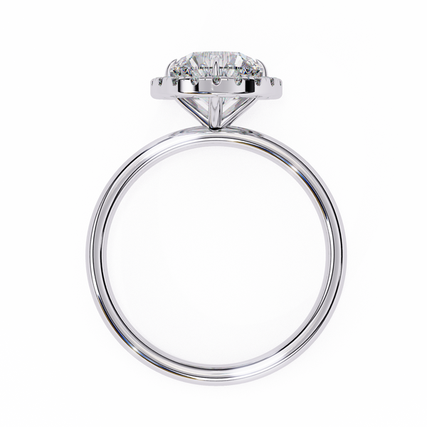Classic Round Cut Diamond Halo Engagement Ring