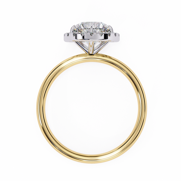 Classic Round Cut Diamond Halo Engagement Ring