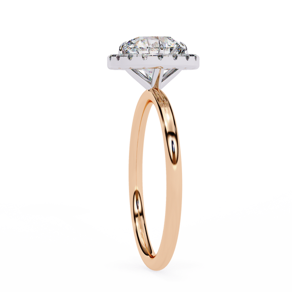 Classic Round Cut Diamond Halo Engagement Ring