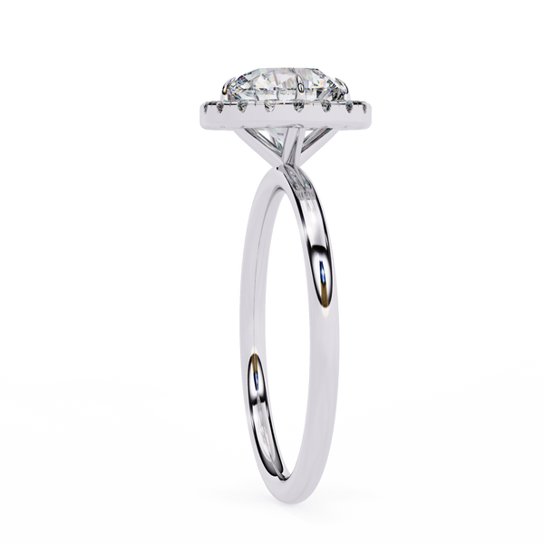 Classic Round Cut Diamond Halo Engagement Ring