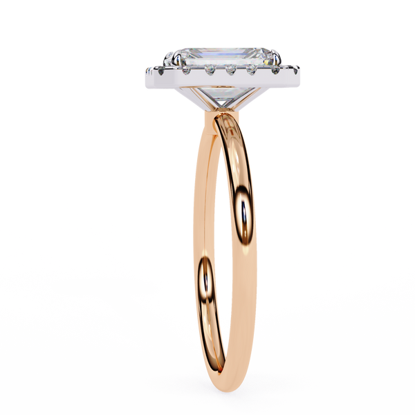 Classic Radiant Cut Diamond Halo Engagement Ring