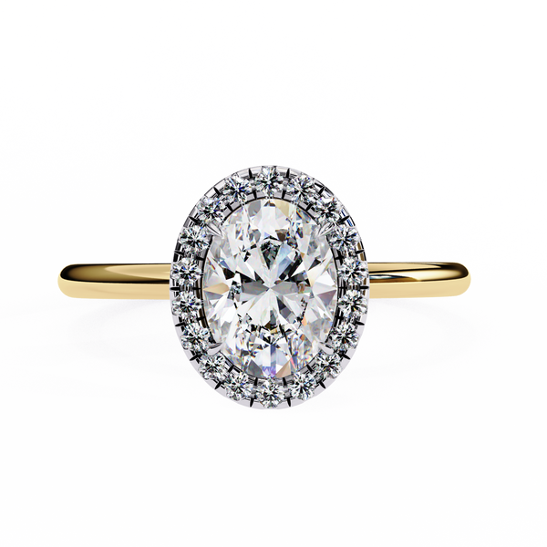 Classic Oval Cut Diamond Halo Engagement Ring