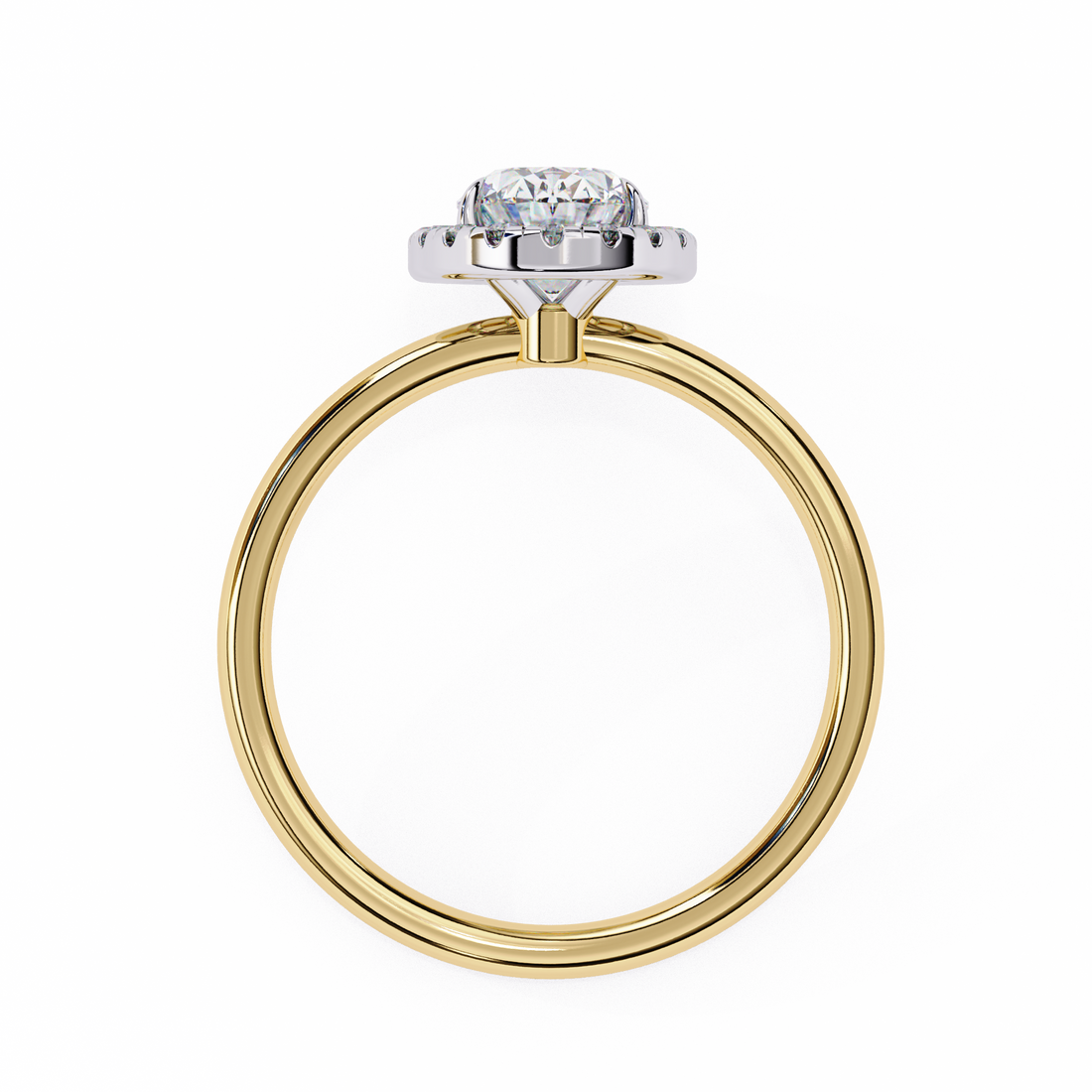 Classic Oval Cut Diamond Halo Engagement Ring