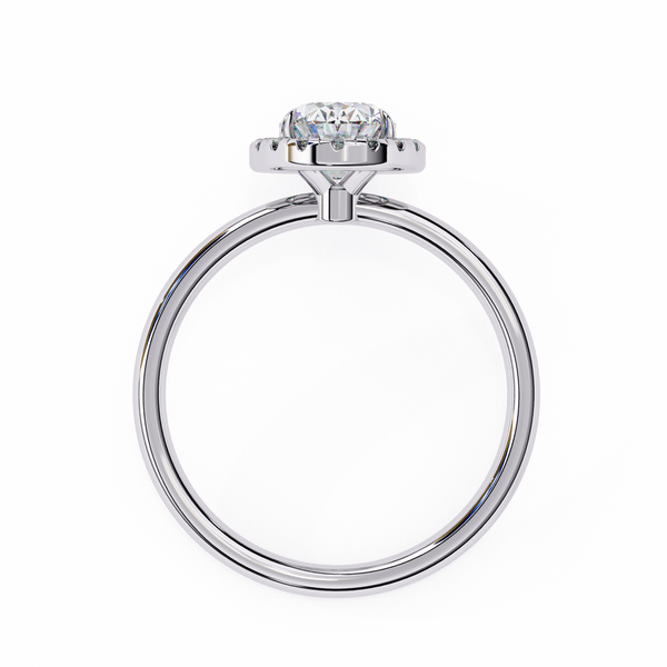 Classic Oval Cut Diamond Halo Engagement Ring
