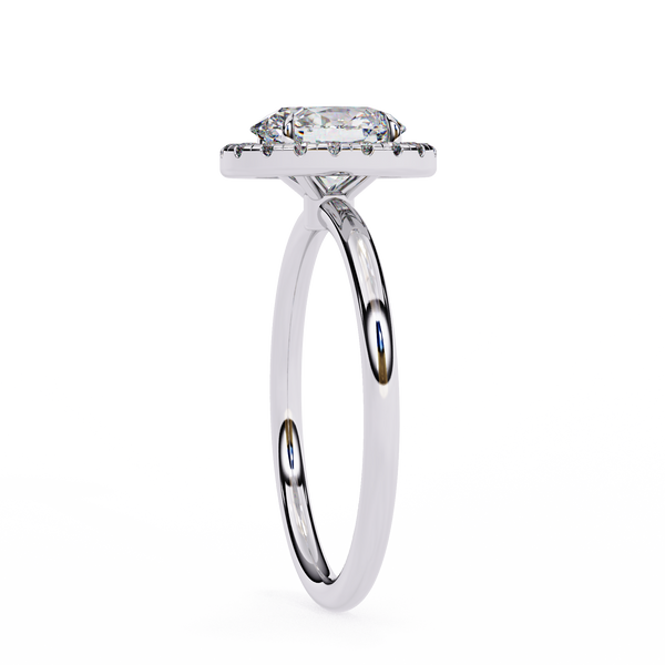 Classic Oval Cut Diamond Halo Engagement Ring