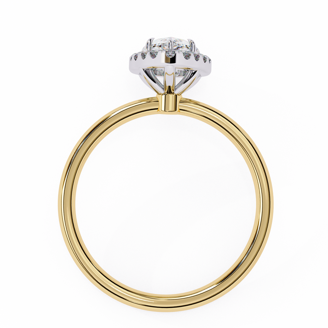 Classic Pear Cut Diamond Halo Engagement Ring