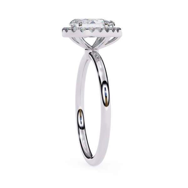 Classic Pear Cut Diamond Halo Engagement Ring