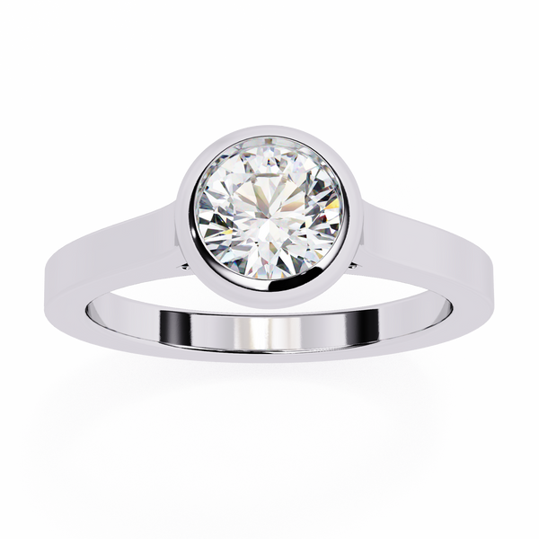 Classic Bezel Set Engagement Ring