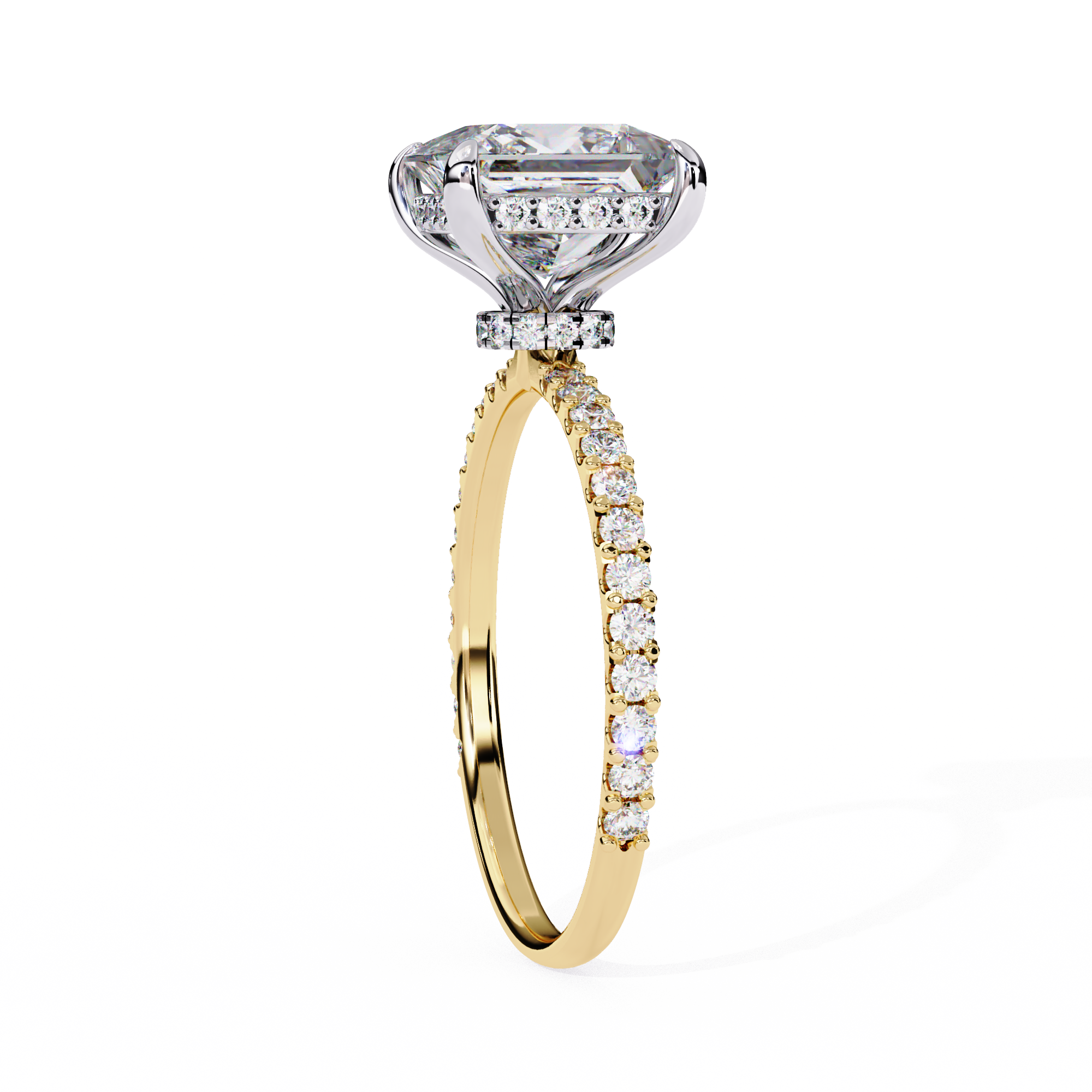 Modern Pave Diamond Ring