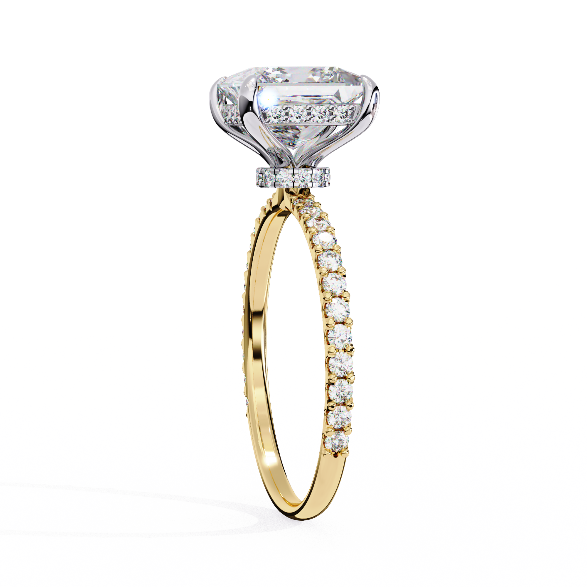 Modern Pave Diamond Ring
