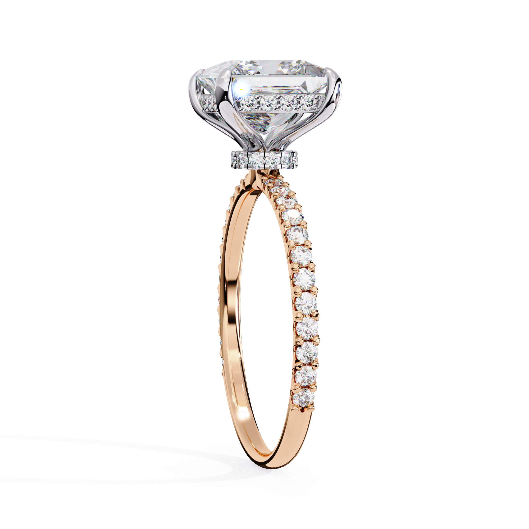 Modern Pave Diamond Ring