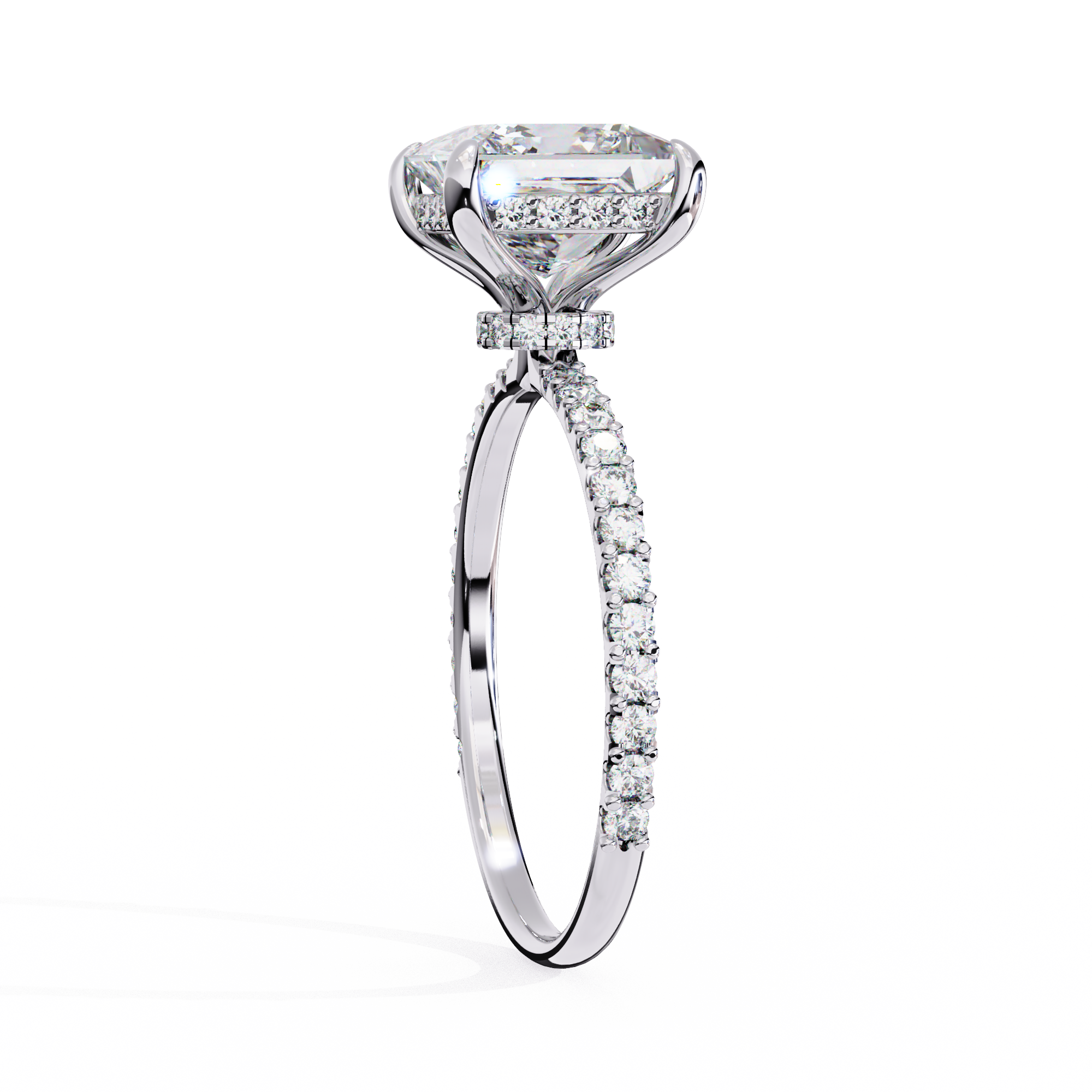 Modern Pave Diamond Ring