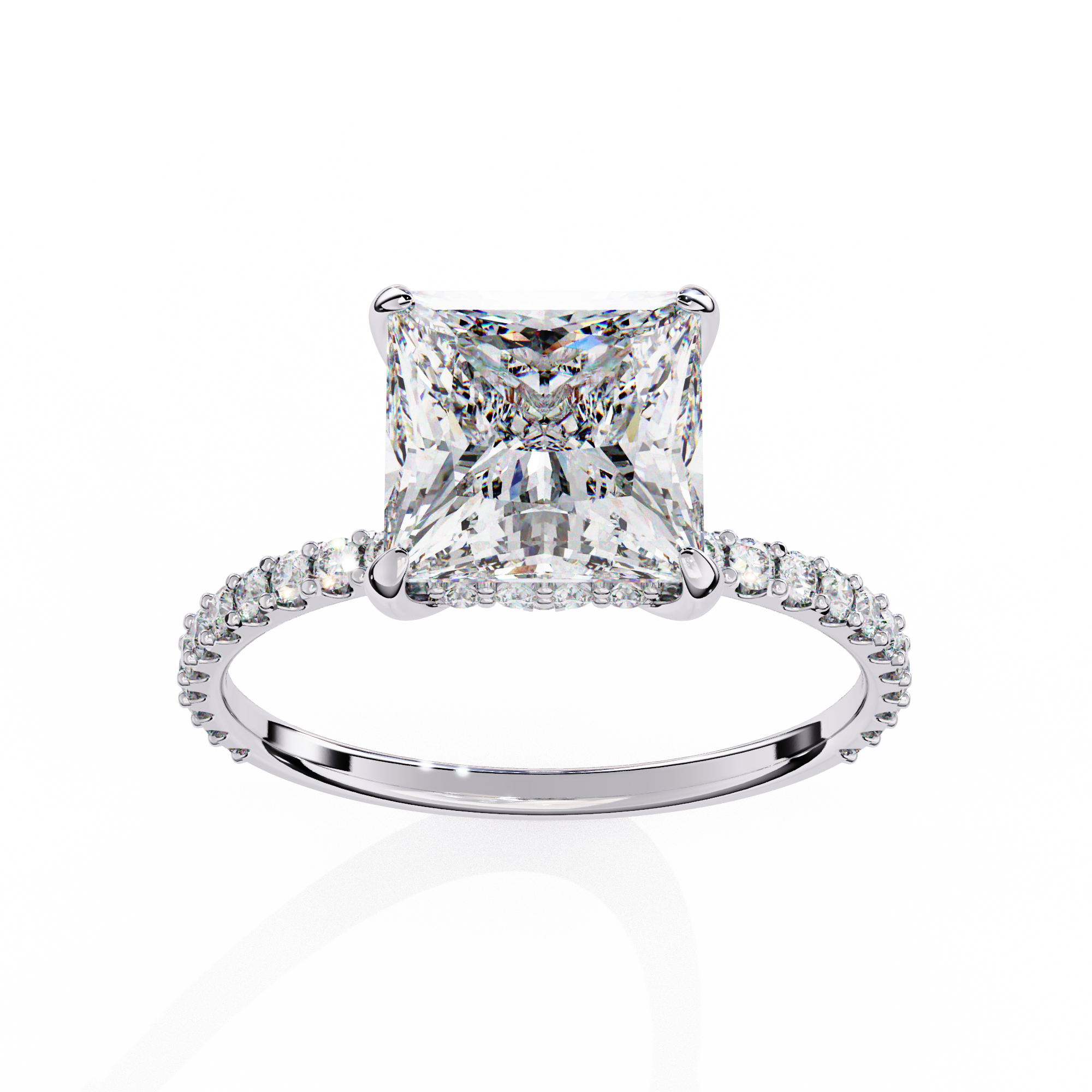 Modern Pave Diamond Ring