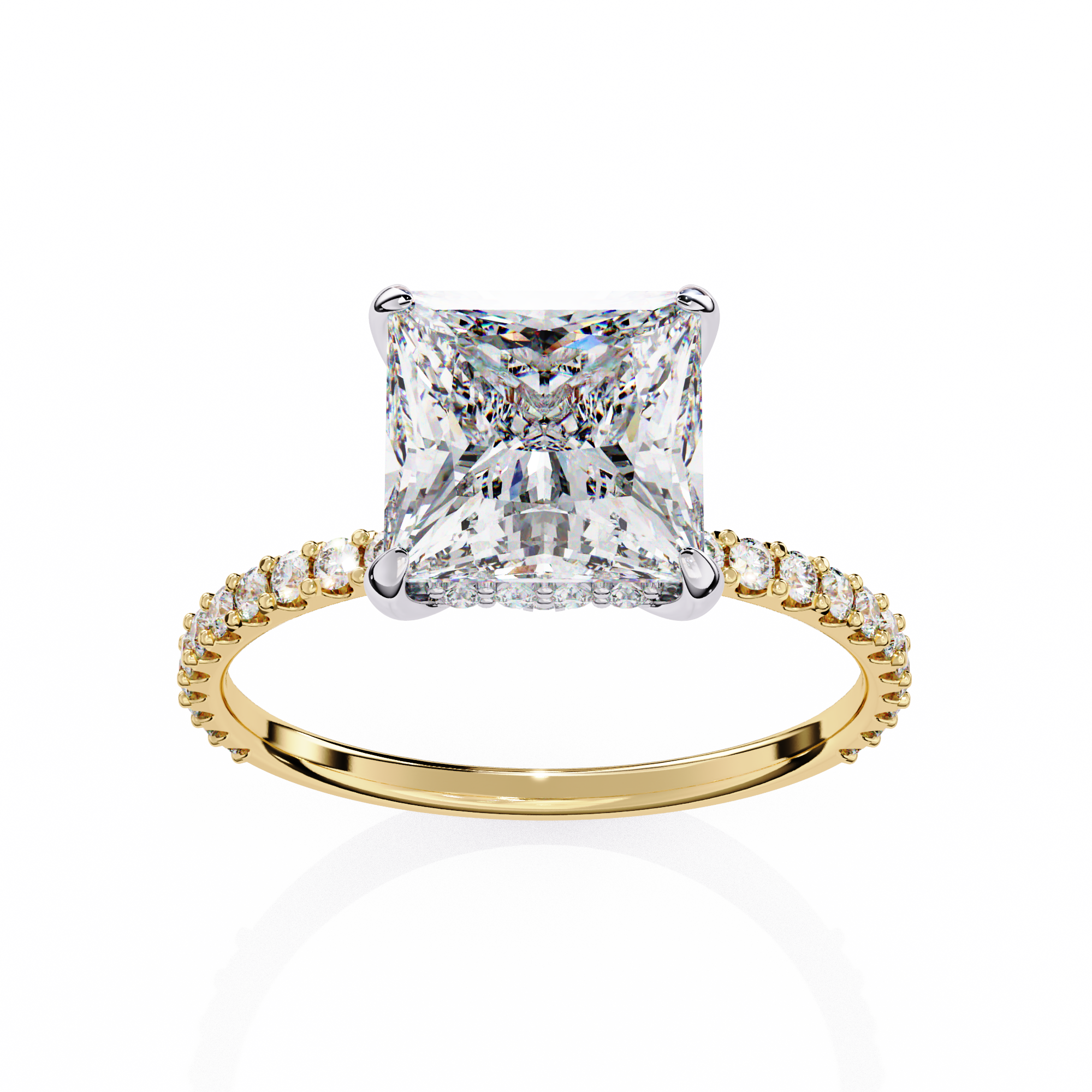 Modern Pave Diamond Ring