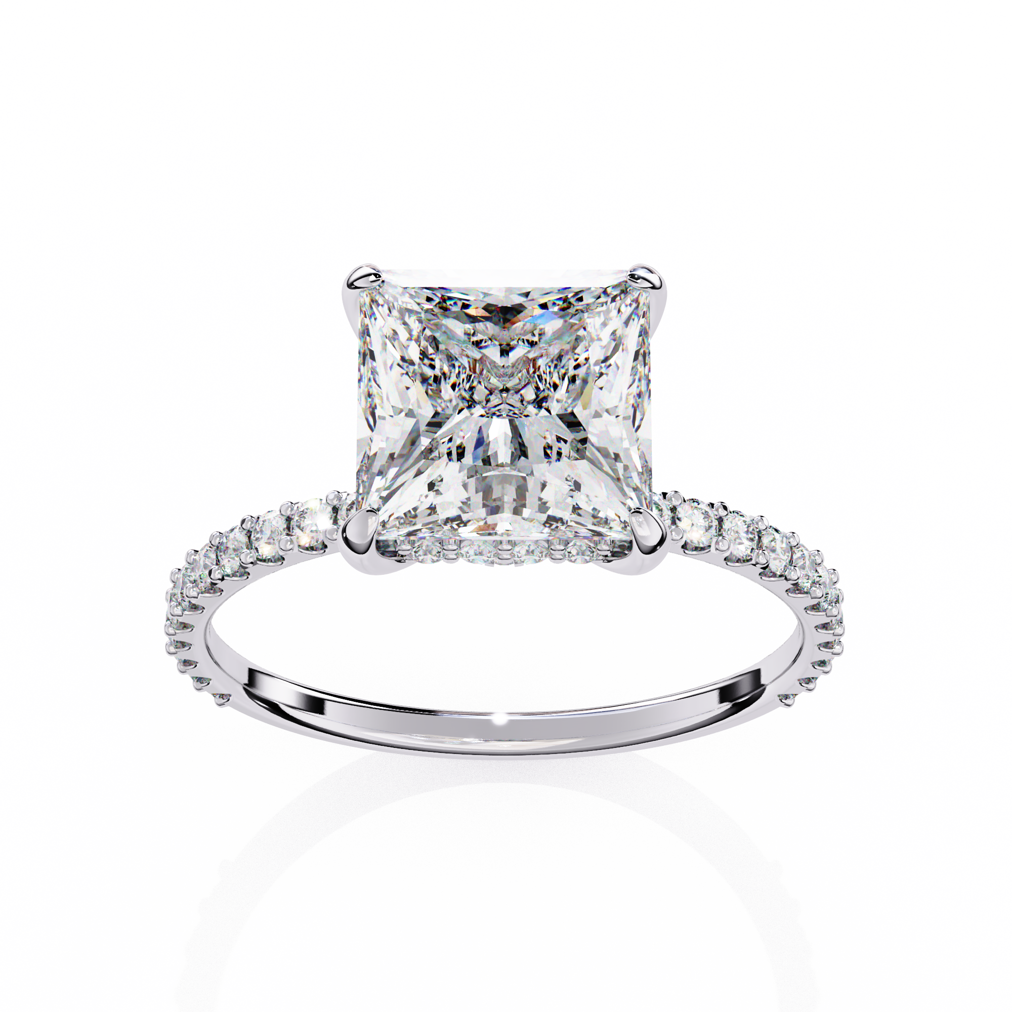 Modern Pave Diamond Ring