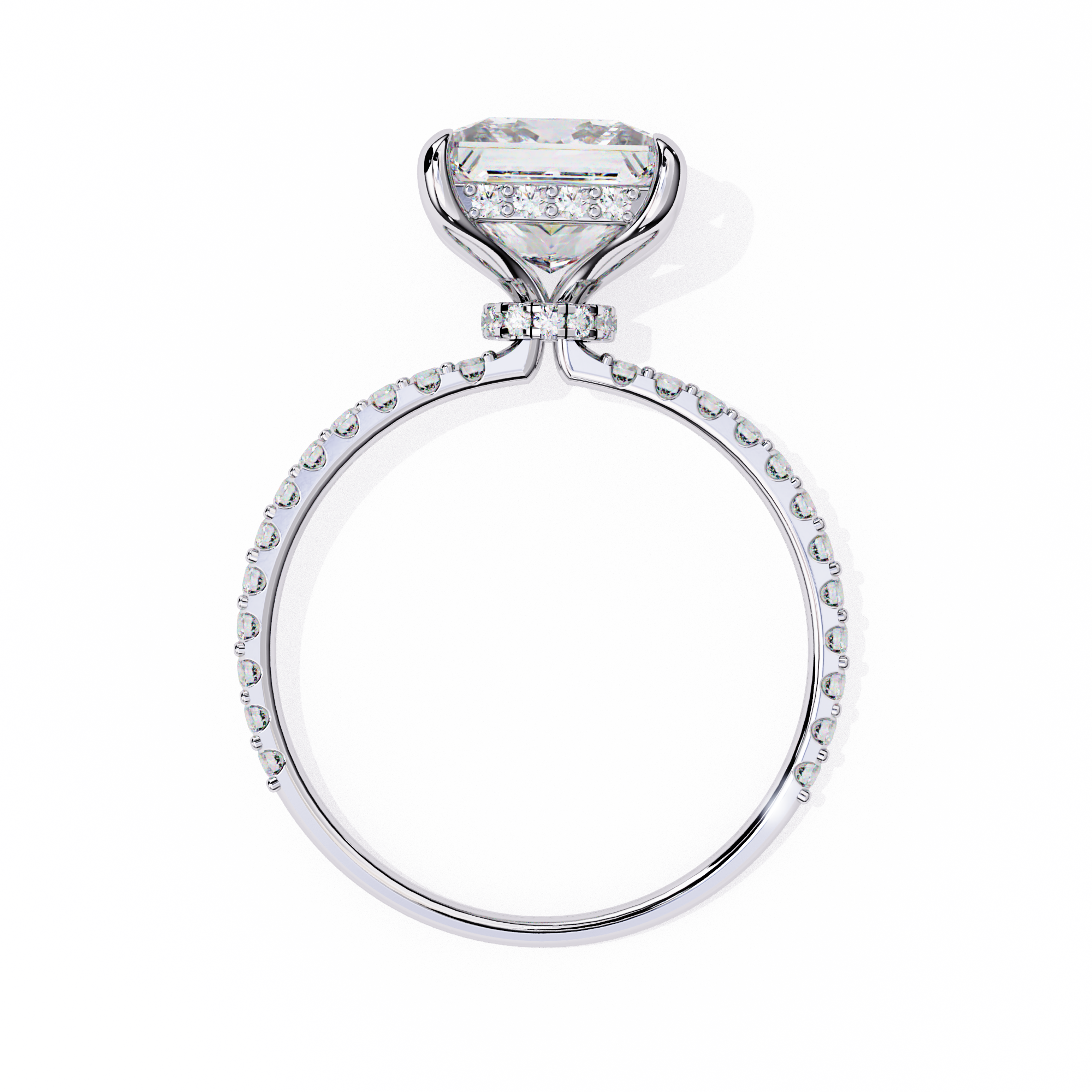 Modern Pave Diamond Ring