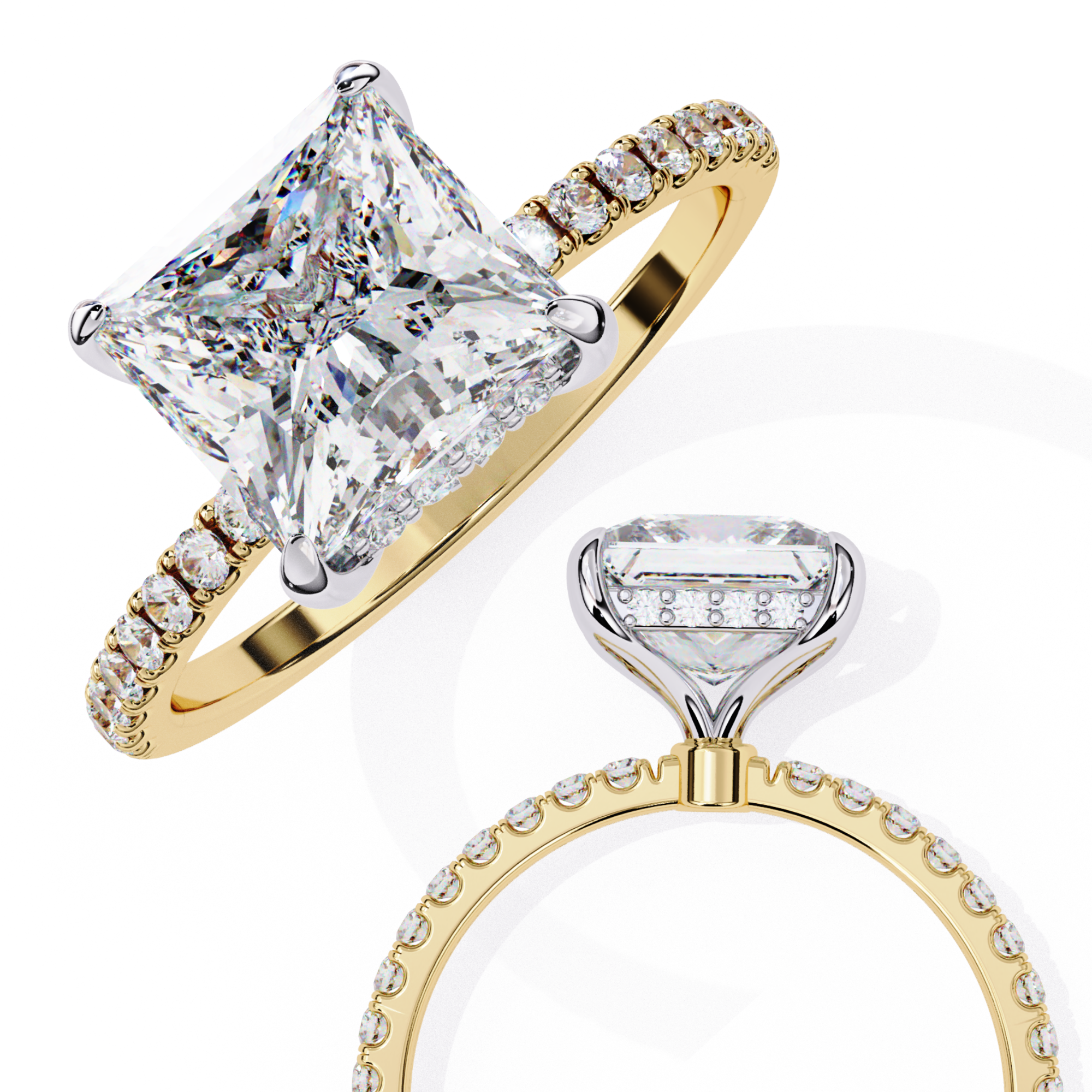 Tacori Princess Cut Solitaire Diamond Engagement Ring