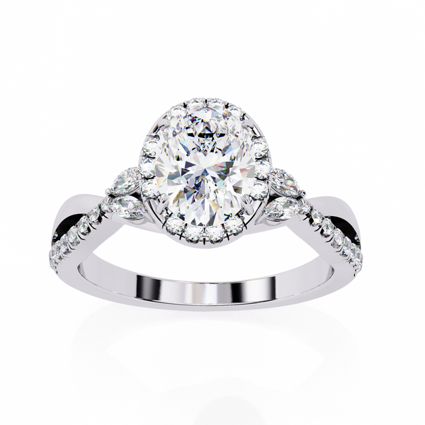 Crossover Diamond Ring