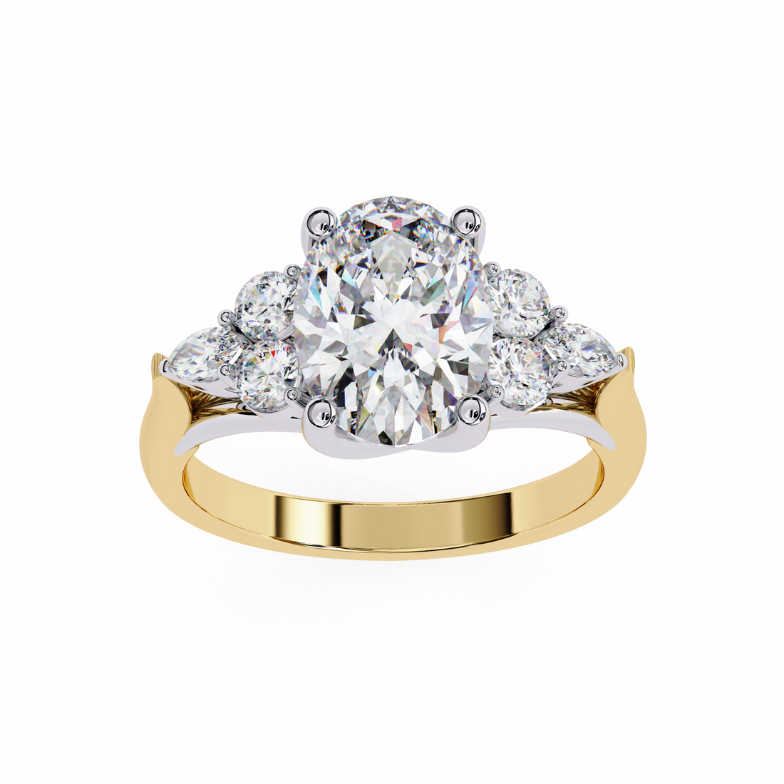 Oval Cut Five-Stone Diamond Ring