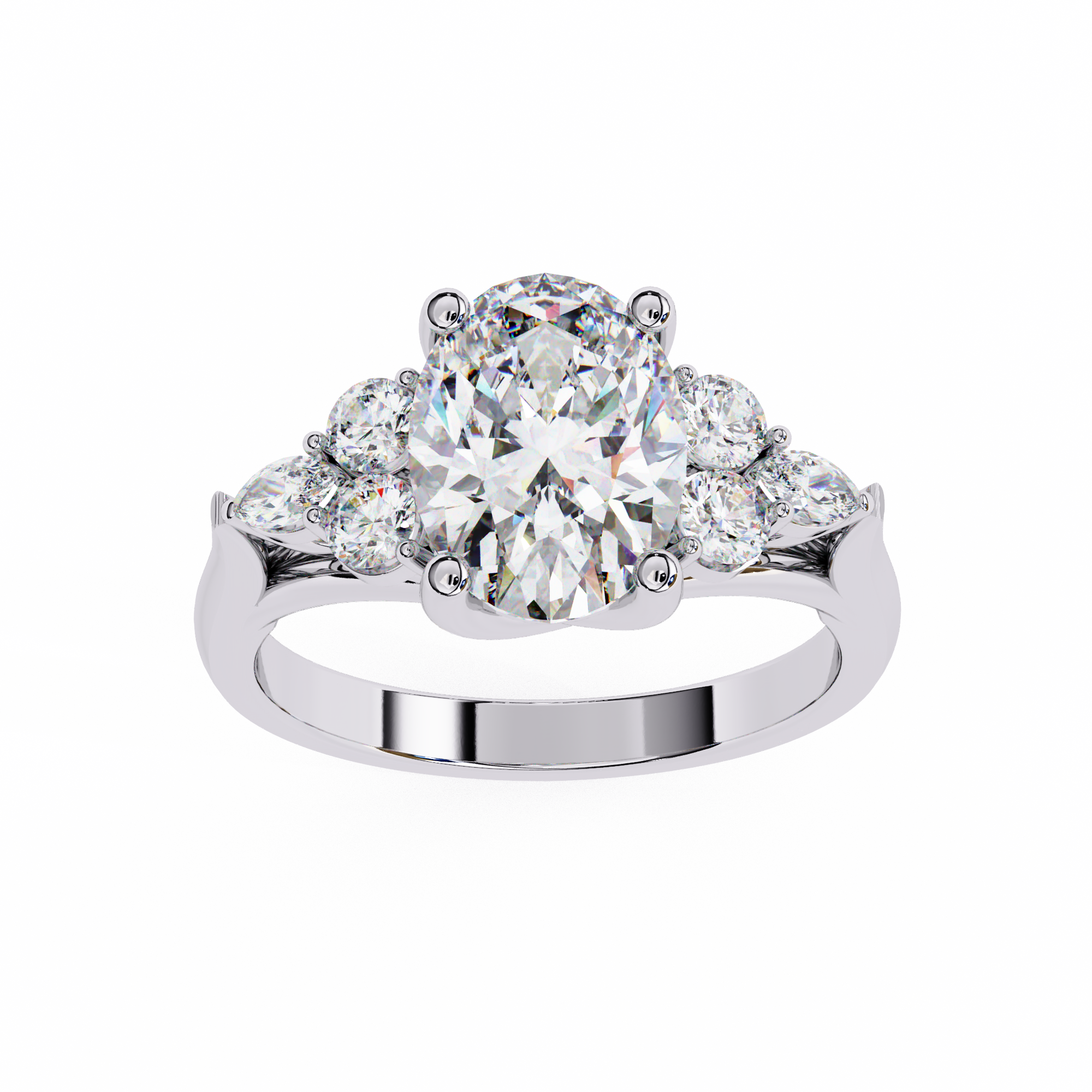 Celeste Grace Oval Centerpiece with Diamond Ensemble