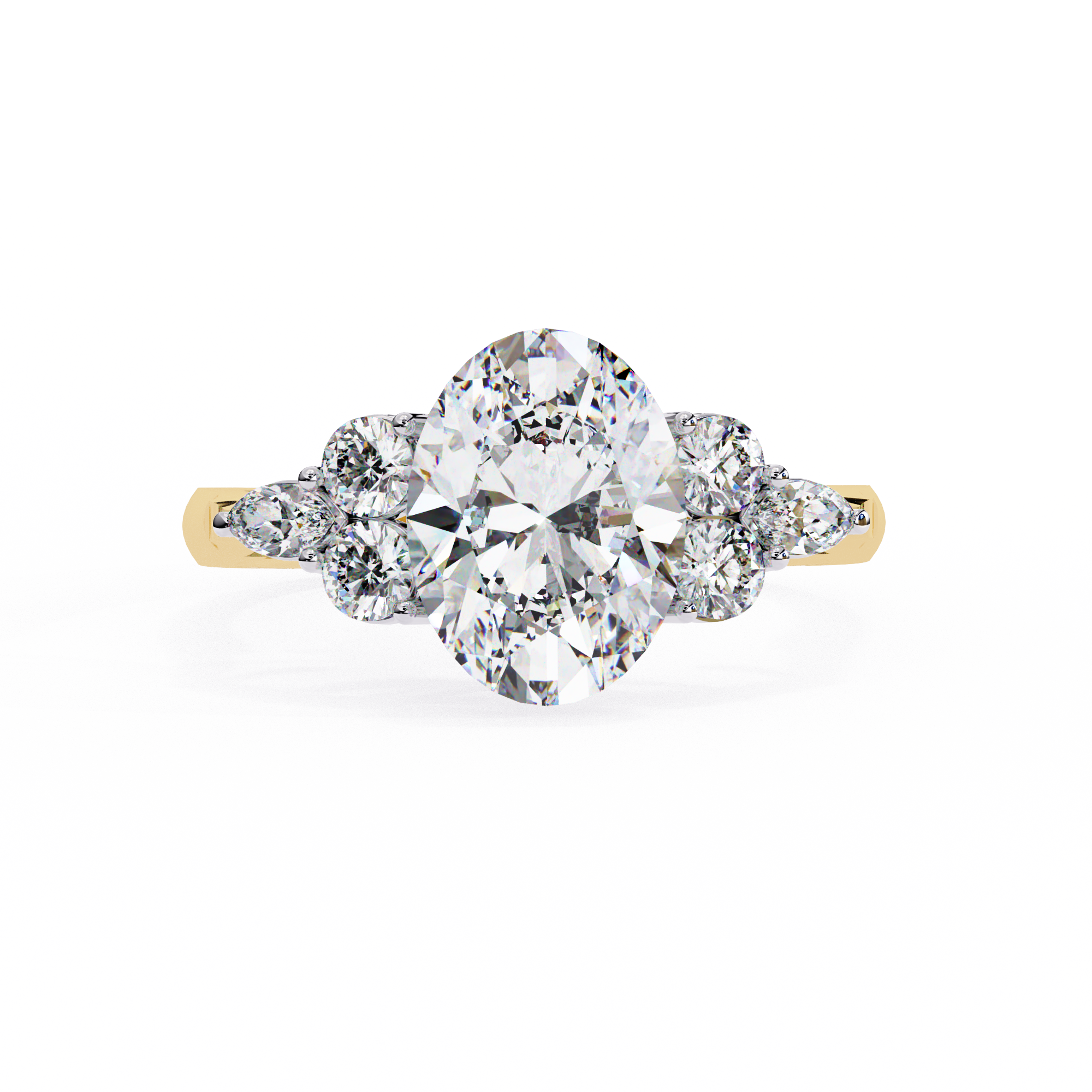 Oval Cut Five-Stone Diamond Ring