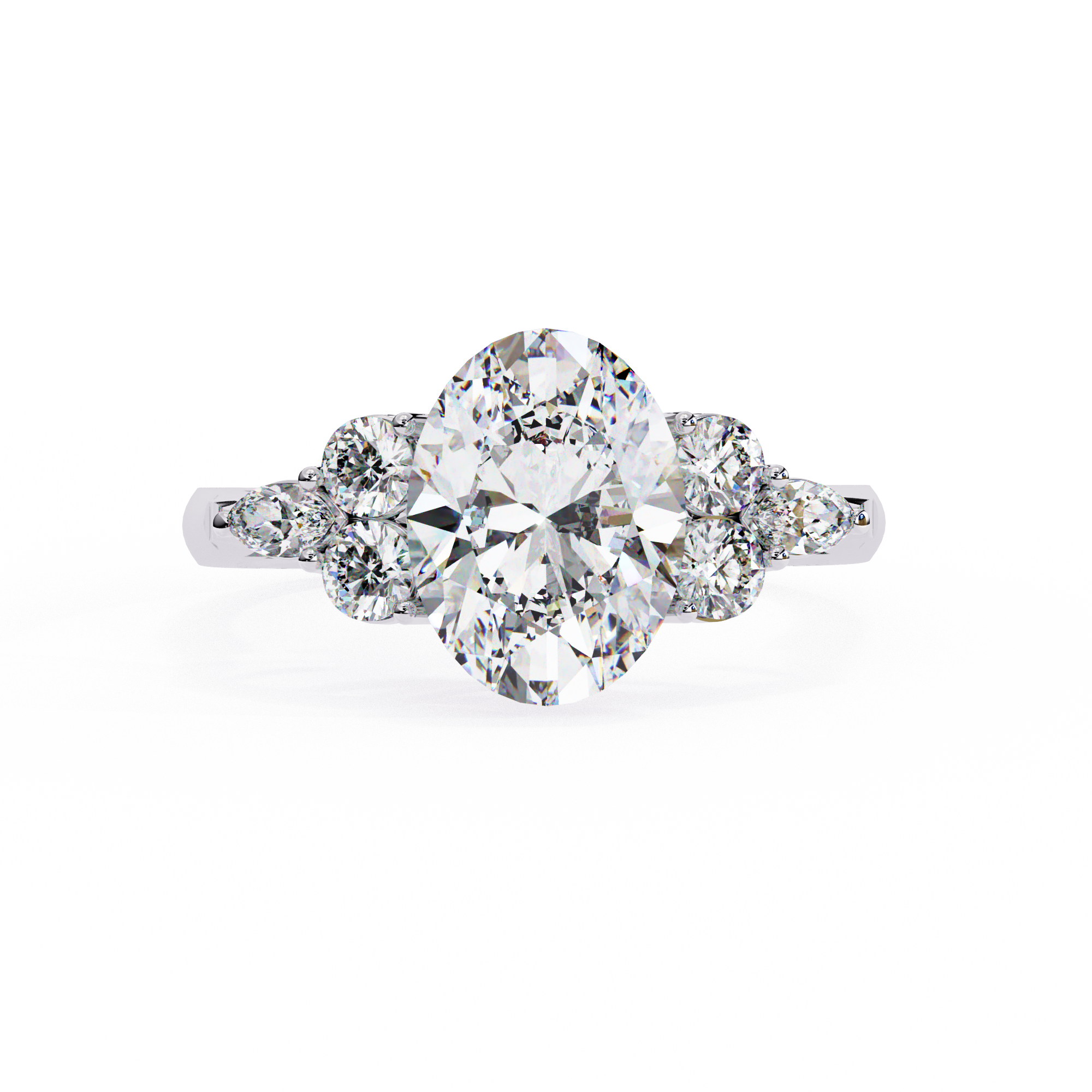 Celeste Grace Oval Centerpiece with Diamond Ensemble
