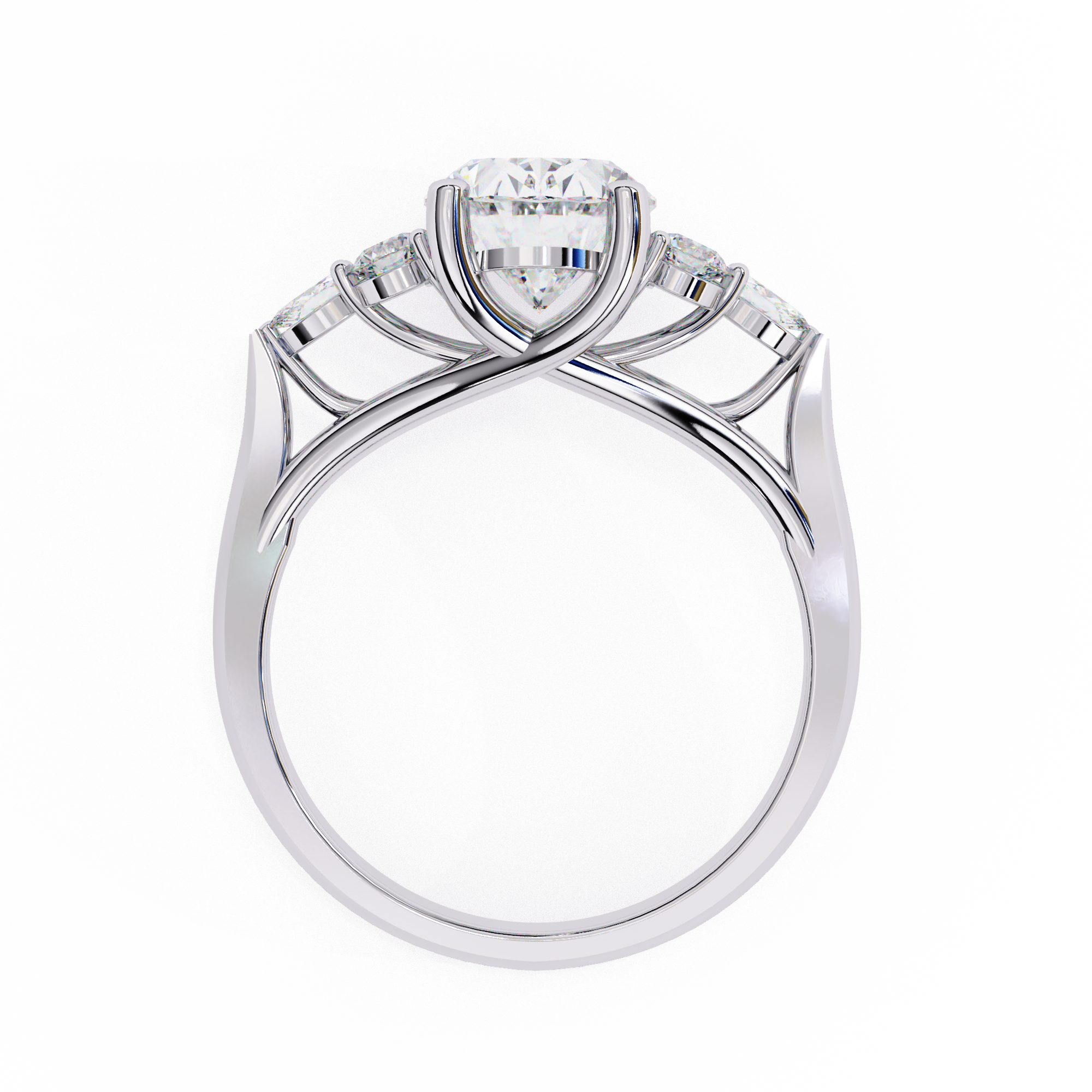 Celeste Grace Oval Centerpiece with Diamond Ensemble