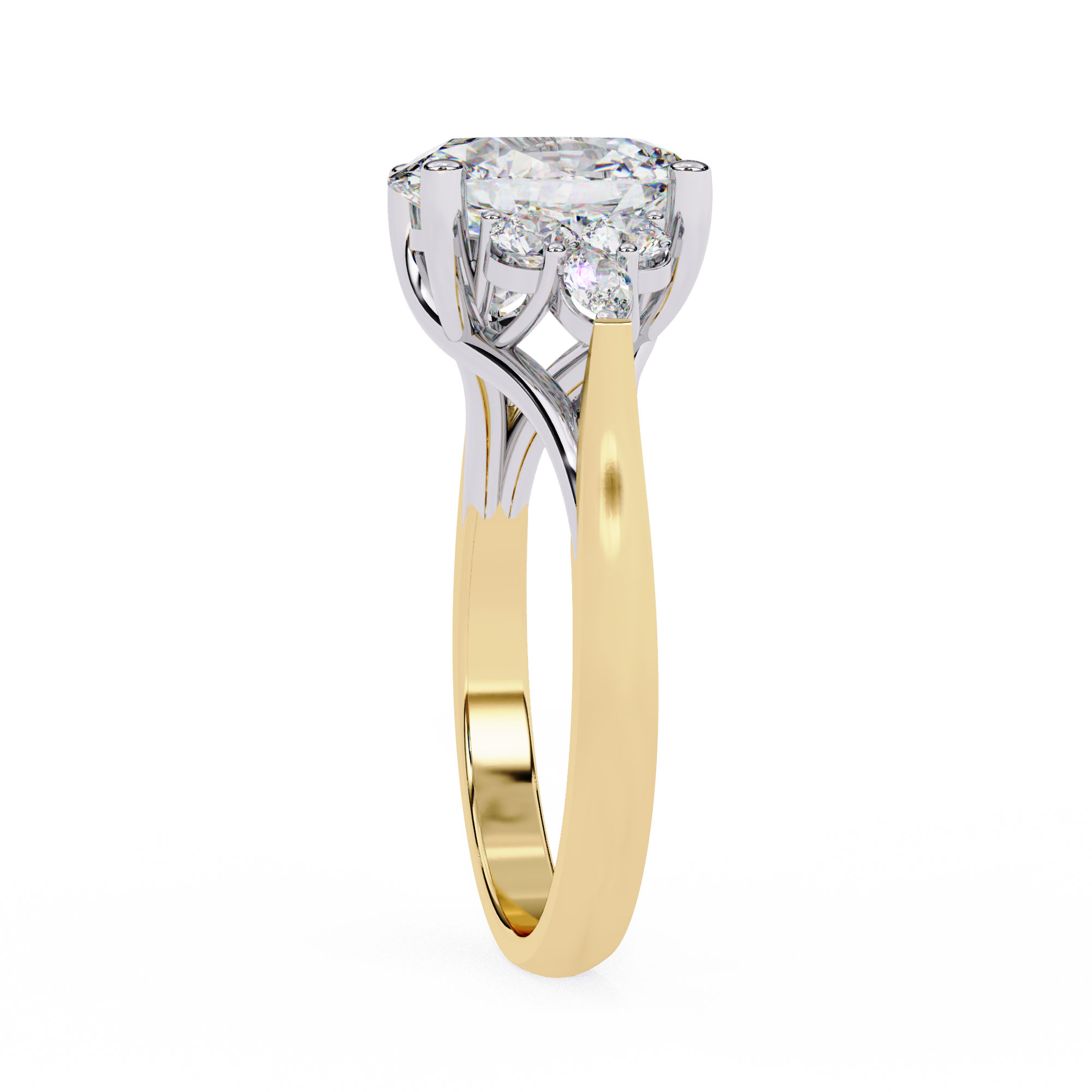 Celeste Grace Oval Centerpiece with Diamond Ensemble