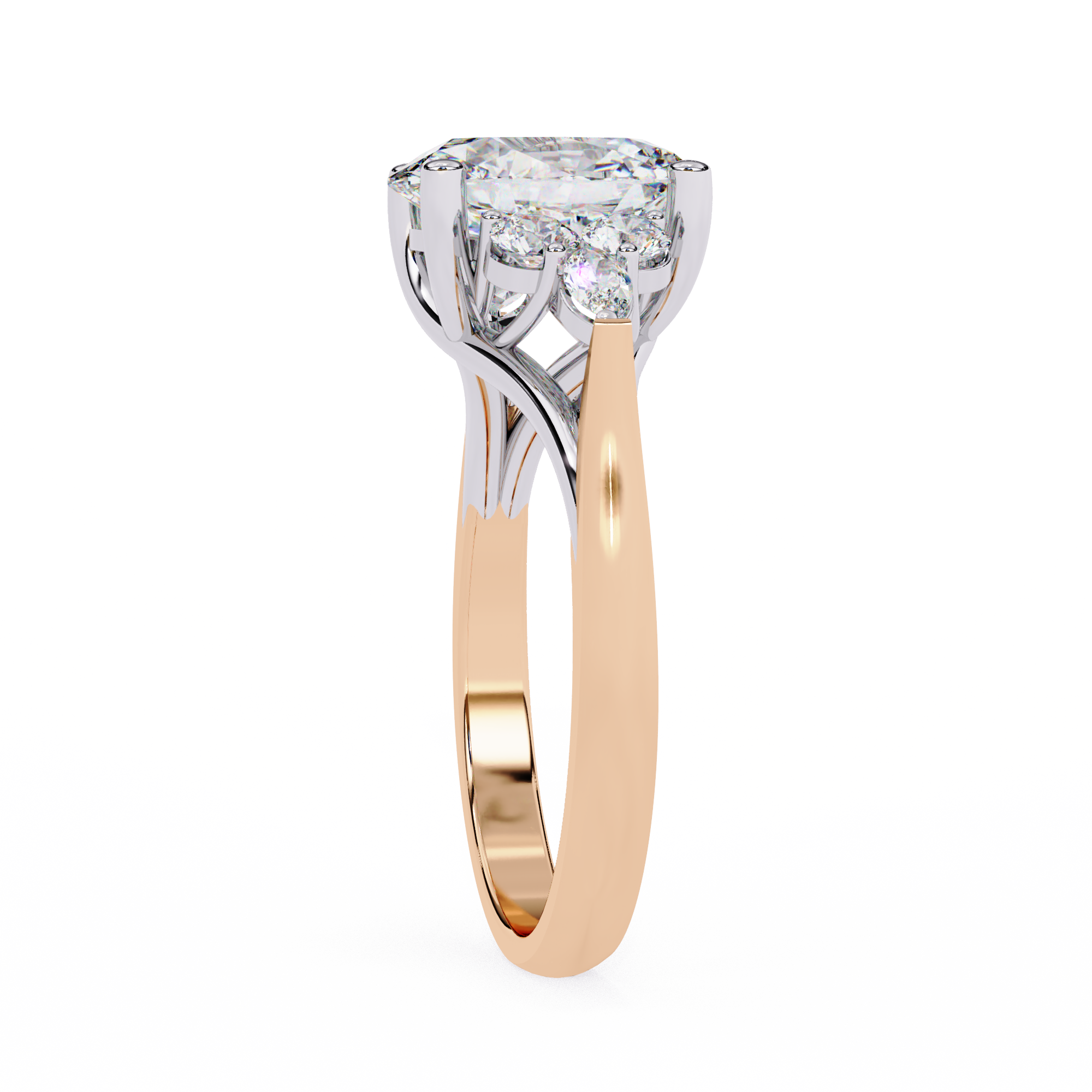 Celeste Grace Oval Centerpiece with Diamond Ensemble
