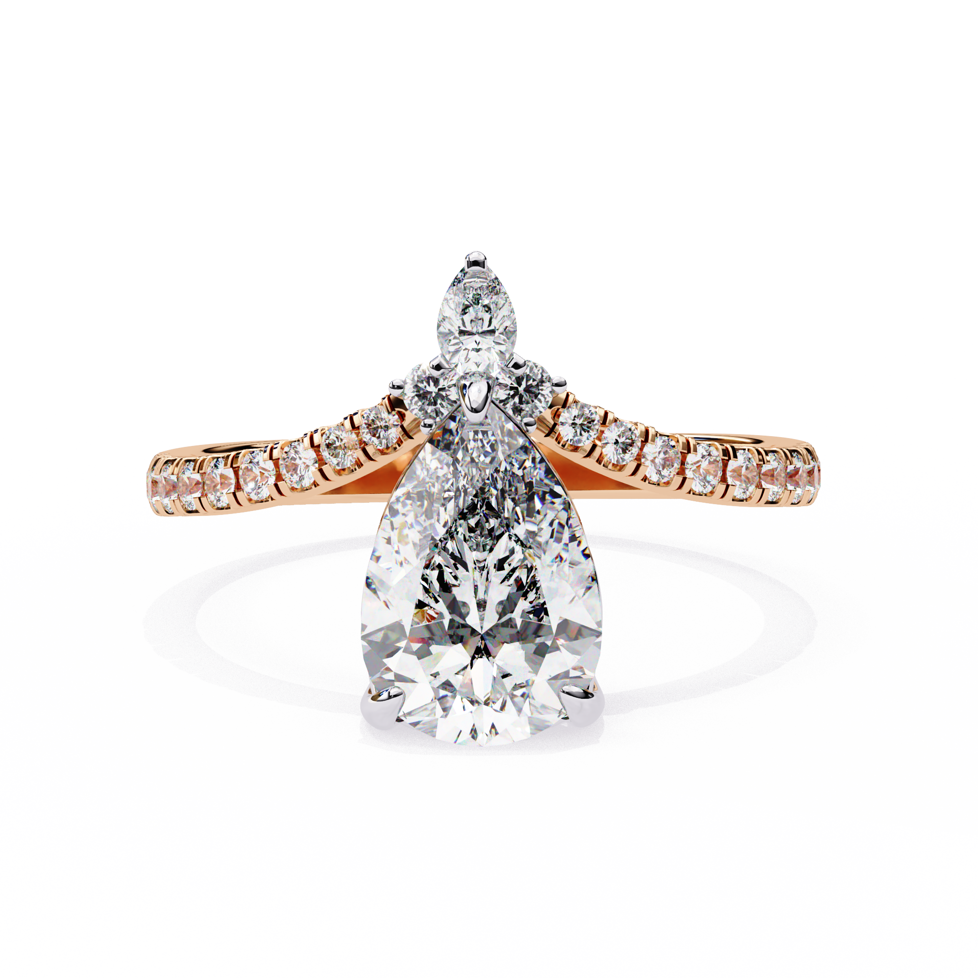 Teardrop Diamond Engagement Ring