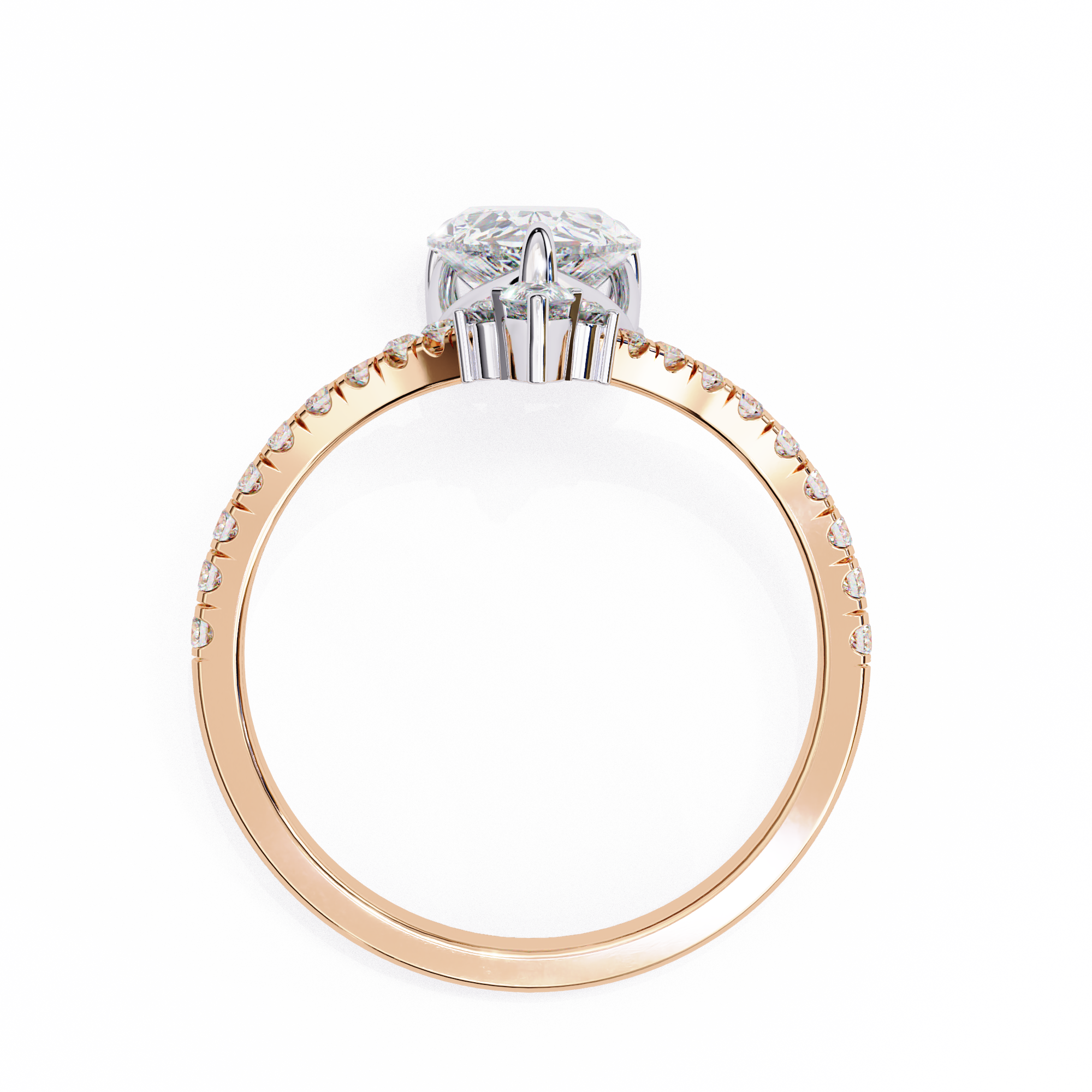 Teardrop Diamond Engagement Ring